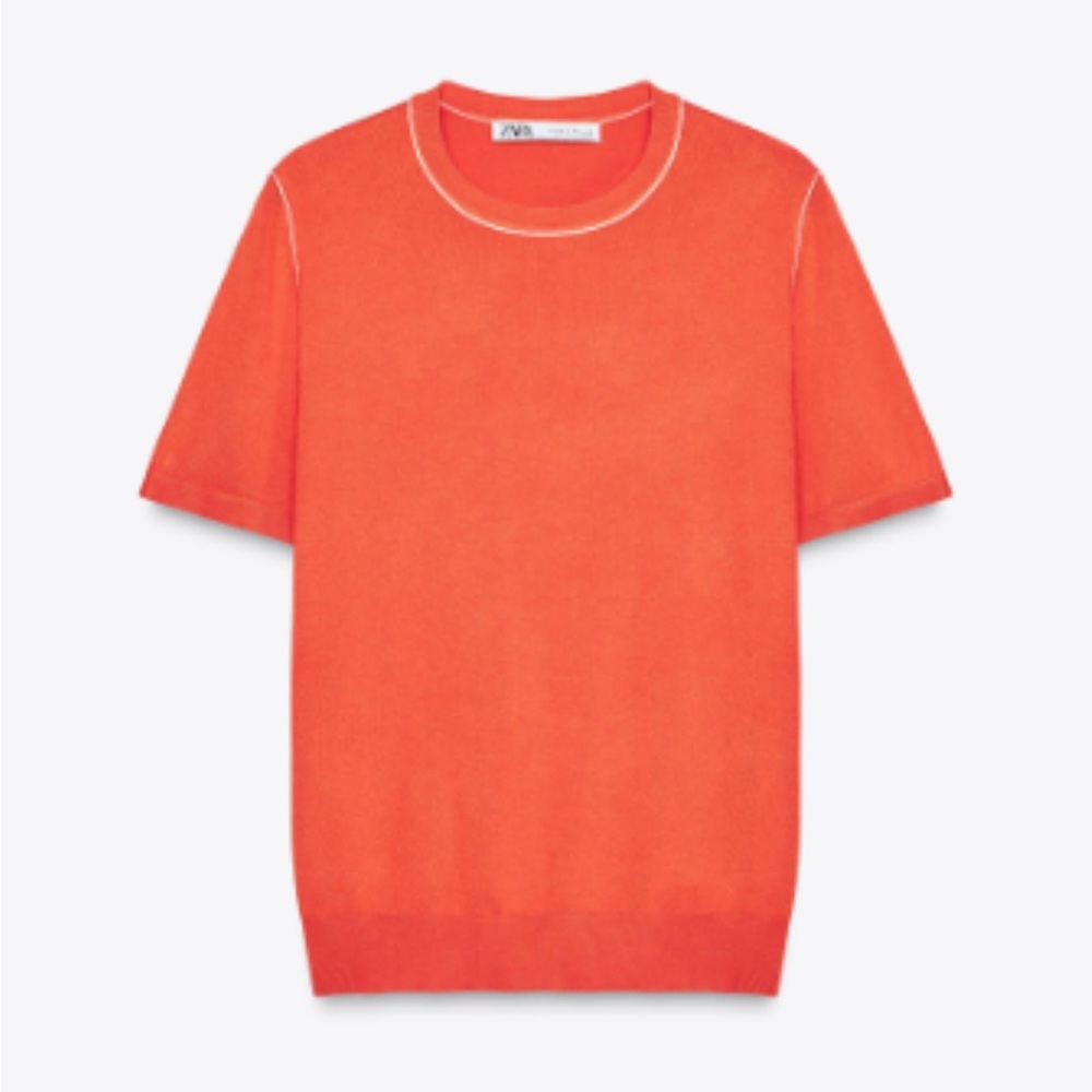 Zara Women’s white trim Sweater